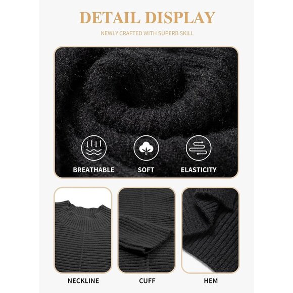 Plus Size Sweater Womens Cotton Crew Neck Long Sleeve Casual Oversized Knit - Picture 5 of 5